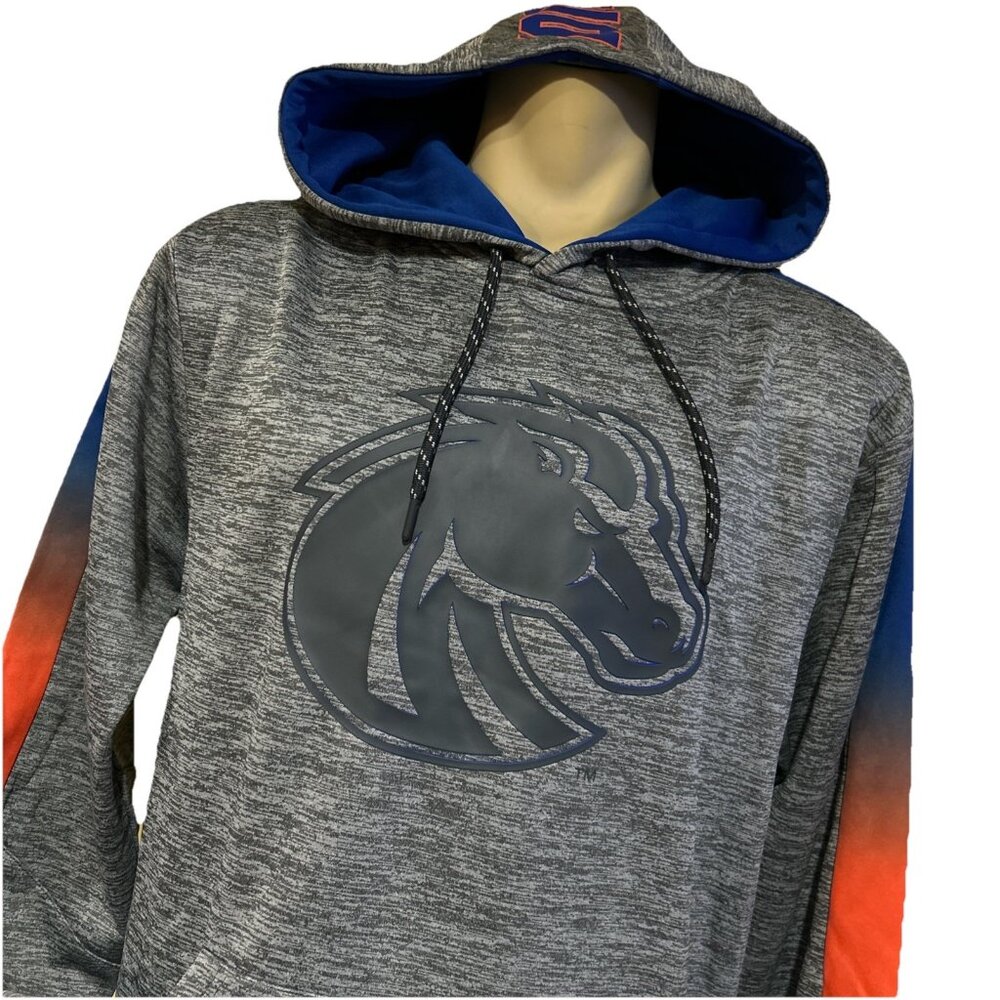 NEW Boise State BSU Broncos ColosseumHoodie Ombre Sweatshirt Men's L